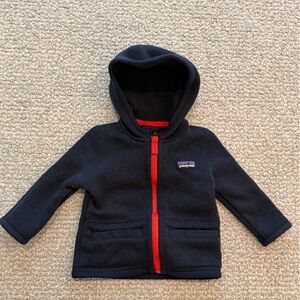 Patagonia Hooded Navy Blue Better Sweater | 3-6 months